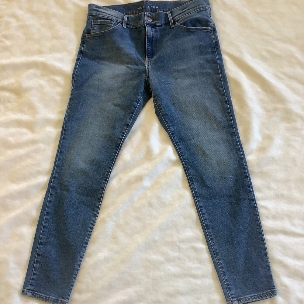 NWOT Women's Mott & Bow "Beekman Blue" Jeans 31/28 Mid-rise Skinny